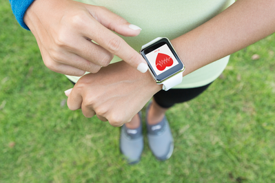 exercise watch monitoring heart rate